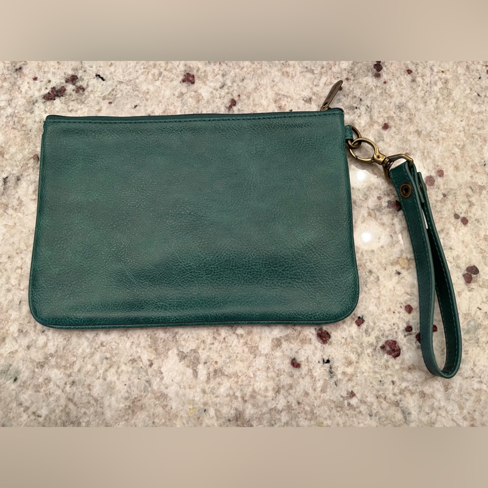 Thirty-One Rubie Mini and Wristlet Strap in Emerald Distressed Pebble